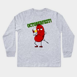 Funny Wurst Oktoberfest Kids Long Sleeve T-Shirt